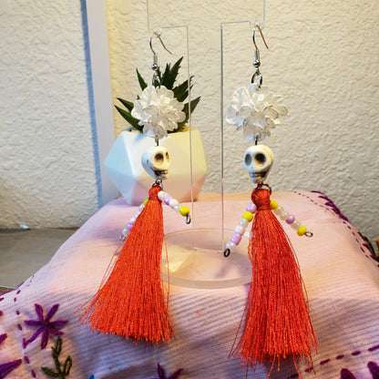 Dia de los Muertos Tassel Earrings