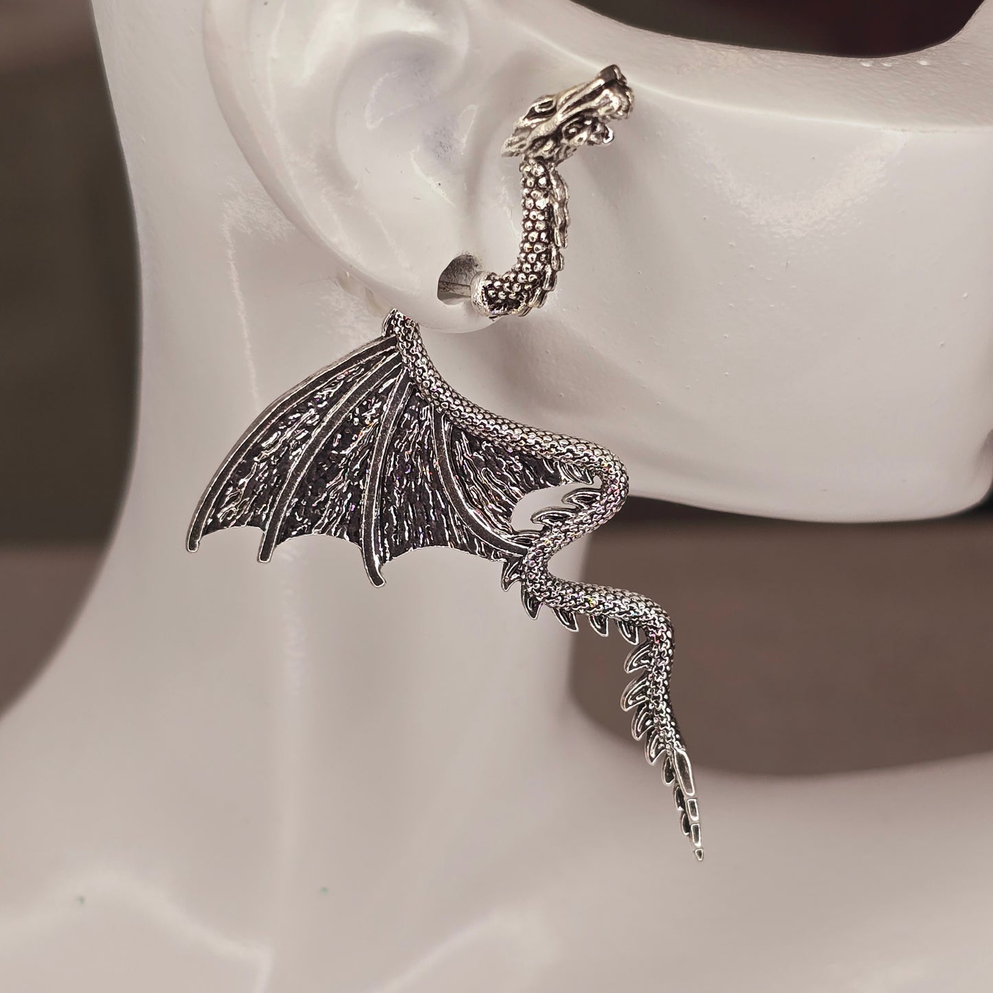 Fantasy Dragon Two Part earrings