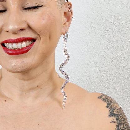 Slithery Sparkly Luxurious Snake Earrings