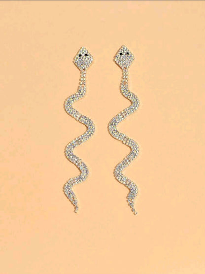 Slithery Sparkly Luxurious Snake Earrings